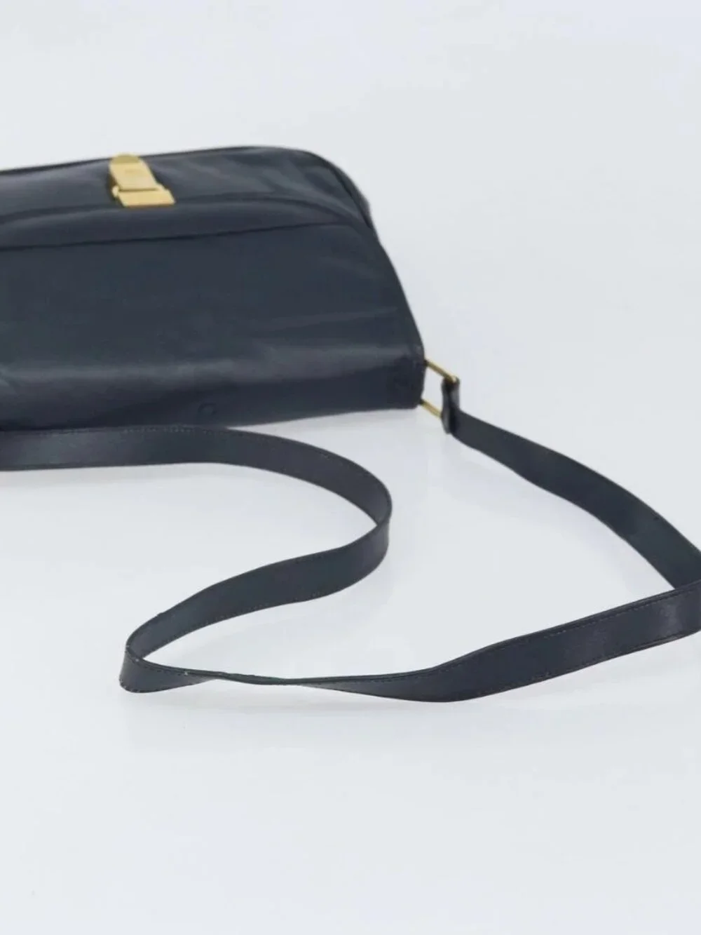 Christian Dior Shoulder Bag Leather Navy Gold Auth bs33272 - Picture 7 of 16
